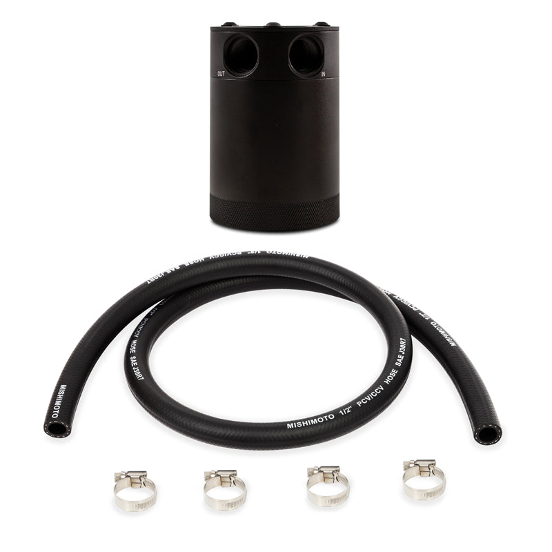 Mishimoto Universal Compact Baffled Oil Catch Can Kit - 2-Port