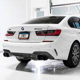 AWE Tuning Resonated Touring Edition Exhaust - Quad Diamond Black Tips