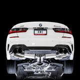 AWE Tuning Resonated Touring Edition Exhaust - Quad Diamond Black Tips
