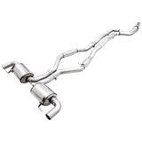 AWE Tuning Resonated Touring Edition Exhaust - Quad Diamond Black Tips