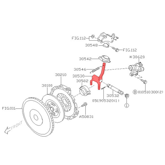 Subaru Genuine Replacement Clutch Fork - Subaru WRX 94-05/Forester GT XT 94-05 (5MT Pull Type)