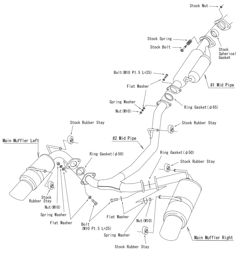 HKS Hi Power Spec-L Cat Back Exhaust