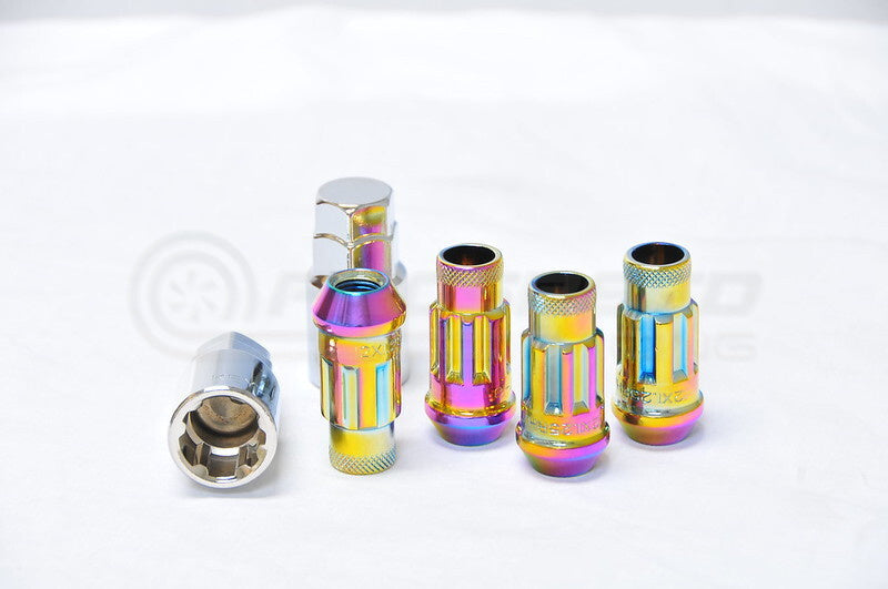 Muteki 48mm Open Ended SR48 Steel Wheel Lock Nut Set of 4 M12 x 1.5