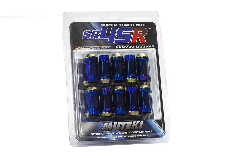 Muteki SR45R Floating Taper Wheel Nuts Burnt Blue - M12x1.25 (Pack 20)