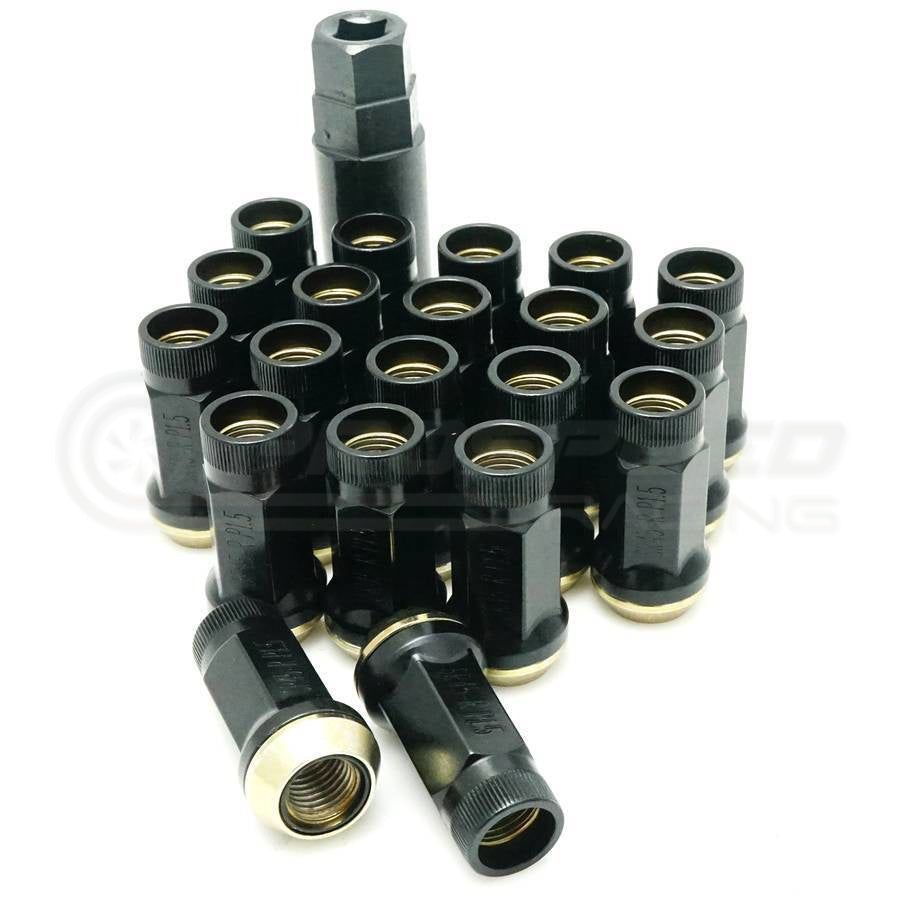 Muteki SR45R Floating Taper Wheel Nuts Black - M12x1.5 (Pack 20)