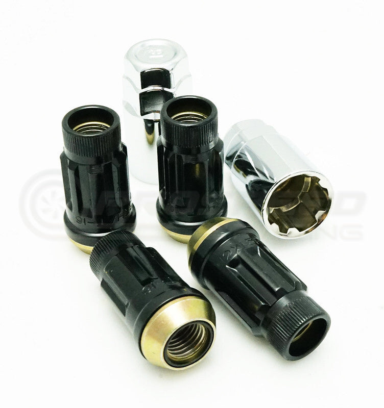 Muteki SR45R Floating Taper Locking Wheel Nuts Black - M12x1.25 (Pack 4)