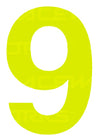 PSR CAMS/Motorsport Australia Approved Vehicle Number Stickers Day Glo Yellow