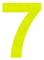 PSR CAMS/Motorsport Australia Approved Vehicle Number Stickers Day Glo Yellow