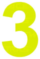 PSR CAMS/Motorsport Australia Approved Vehicle Number Stickers Day Glo Yellow