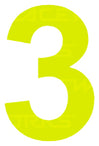 PSR CAMS/Motorsport Australia Approved Vehicle Number Stickers Day Glo Yellow