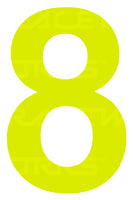 PSR CAMS/Motorsport Australia Approved Vehicle Number Stickers Day Glo Yellow
