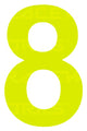 PSR CAMS/Motorsport Australia Approved Vehicle Number Stickers Day Glo Yellow