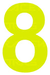 PSR CAMS/Motorsport Australia Approved Vehicle Number Stickers Day Glo Yellow