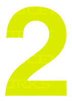 PSR CAMS/Motorsport Australia Approved Vehicle Number Stickers Day Glo Yellow