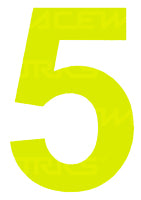 PSR CAMS/Motorsport Australia Approved Vehicle Number Stickers Day Glo Yellow