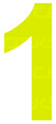 PSR CAMS/Motorsport Australia Approved Vehicle Number Stickers Day Glo Yellow
