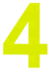 PSR CAMS/Motorsport Australia Approved Vehicle Number Stickers Day Glo Yellow