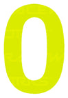 PSR CAMS/Motorsport Australia Approved Vehicle Number Stickers Day Glo Yellow
