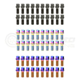 Mevius Lug Bolts Set of 20 - M14x1.25, 60 Degree Taper Head, 27mm Length
