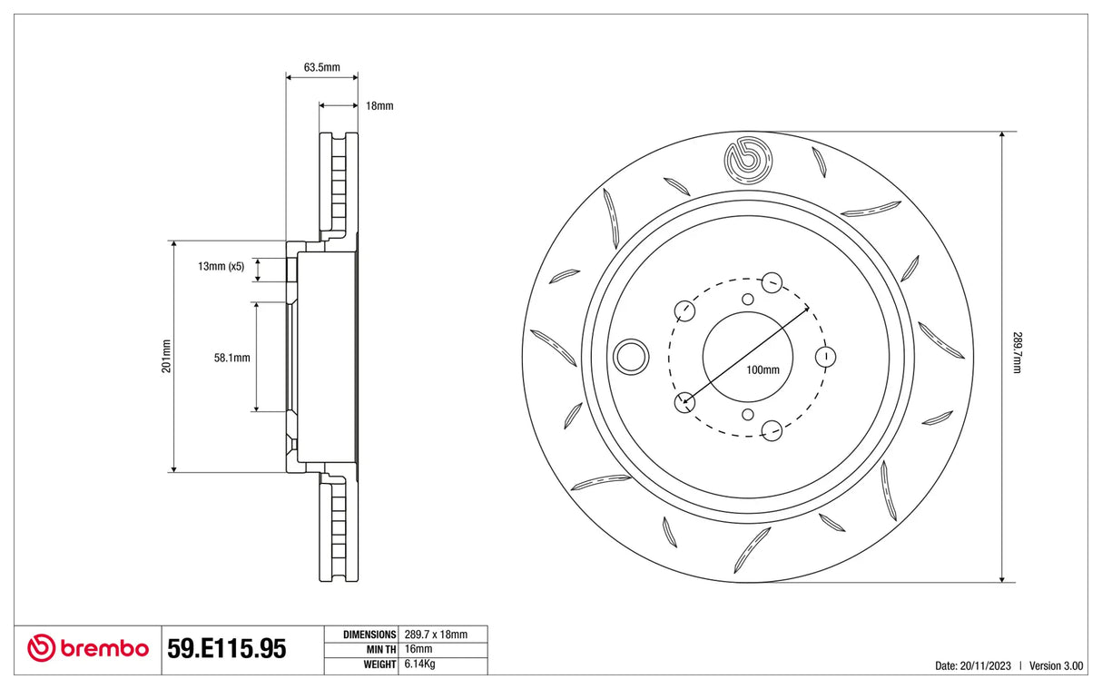 Brembo Sport TY3 Brake Rotor Pair