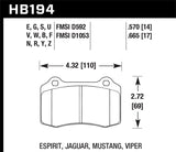DBA T3 4000 Slotted Rear Rotors w/Hawk Performance HPS 5.0 Pads