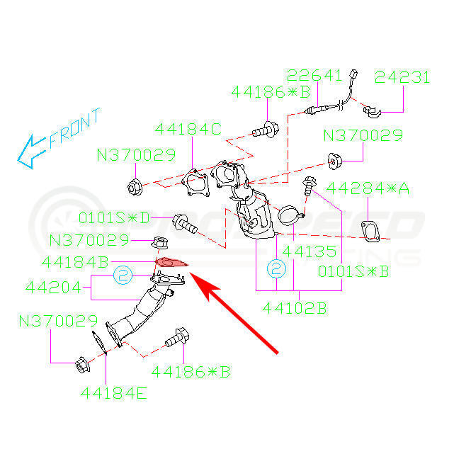 Subaru Genuine OEM Up Pipe to Turbo Gasket