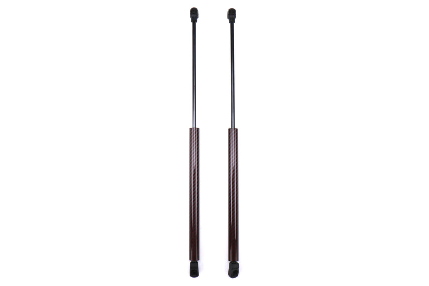 OLM Carbon Fibre Hood Struts - Red/Black Kevlar Wrapped