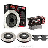 DBA T3 4000 Slotted Front Rotors w/Hawk Performance DTC-30 Pads - WRX 01-07 | Pro Speed Racing