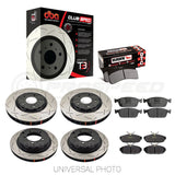 DBA T3 4000 Slotted Fron/Rear Rotors w/Hawk Performance DTC-30 Pads - STI 01-07/Liberty STI Brembo