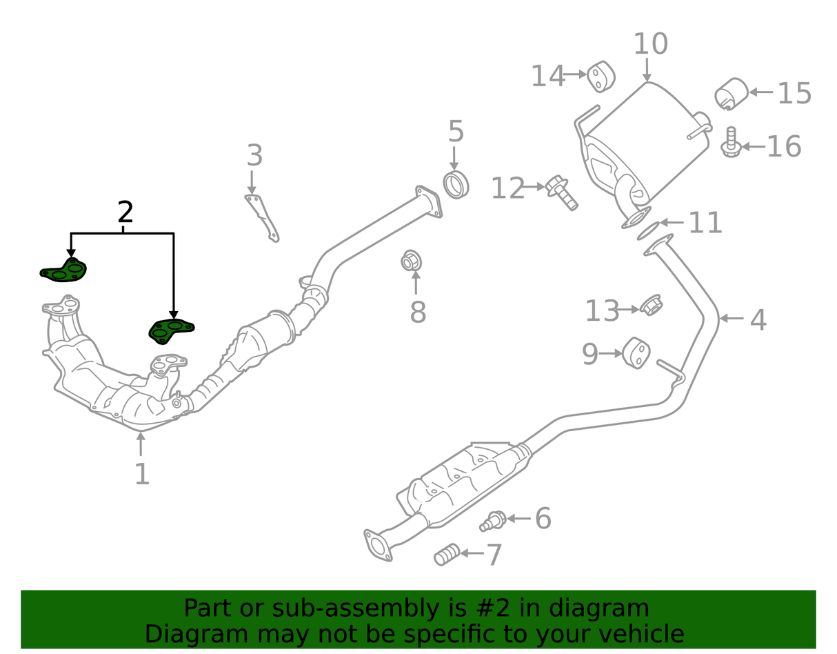 Subaru Genuine Exhaust Manifold to Head Gasket SINGLE