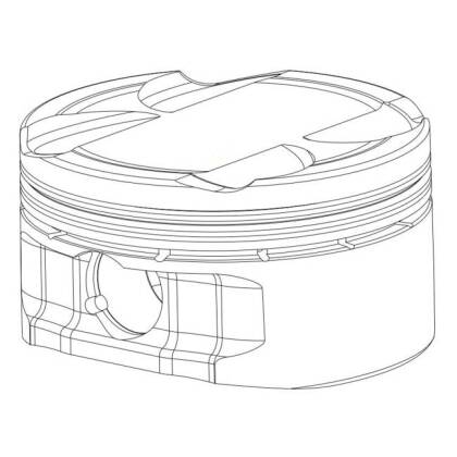 CP Pistons Forged Pistons Set of 5 - 9.5:1 Compression