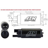 AEM 340LPH Petrol Fuel Pump Kit