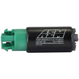 AEM 340LPH E85 High Flow In-Tank Fuel Pump (65mm, Hooks, Offset Inlet)