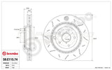 Brembo TY3 Slotted Sport Rear Brake Rotors PAIR - Subaru STI 08-17 (5x114.3, 316x20mm)