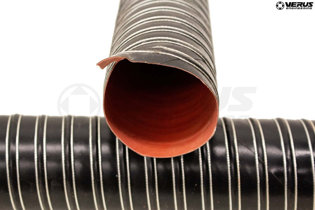 Verus Engineering High-Temp Silicone Brake Duct hose, 3.0" Dia, 12' Long, Black