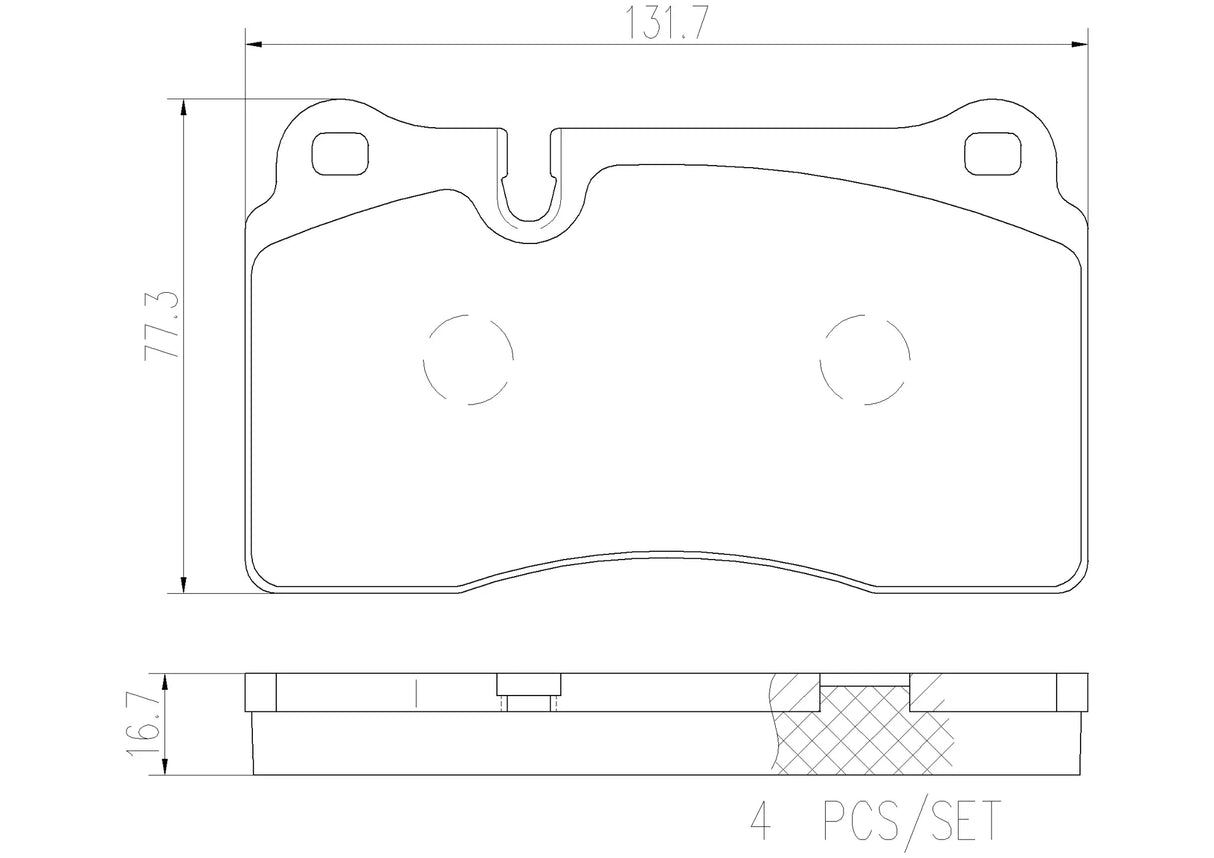 Brembo NAO Ceramic Brake Pad Set