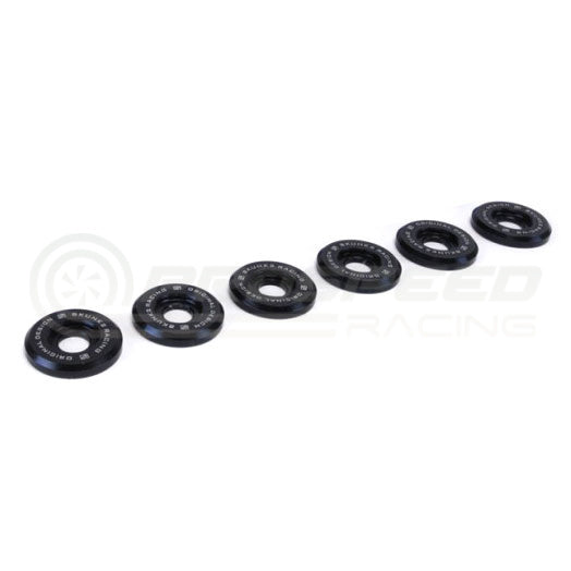 Skunk2 Small Fender Black Anodized Washer 6-Piece Kit 649-05-0215 | Pro Speed Racing