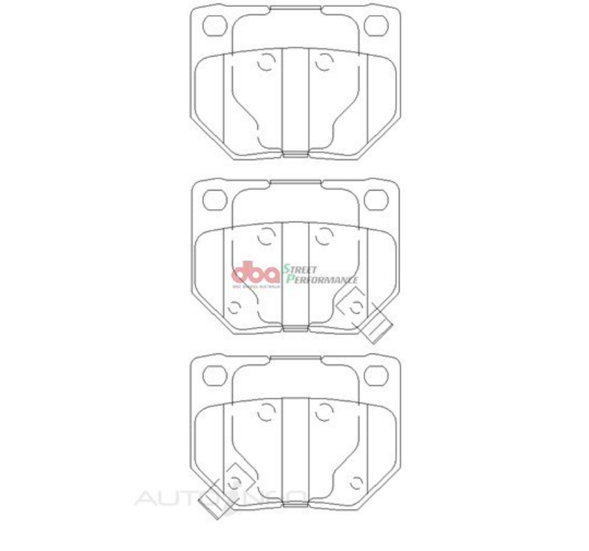 DBA T2 Slotted Rear Rotors w/DBA Street Performance Pads