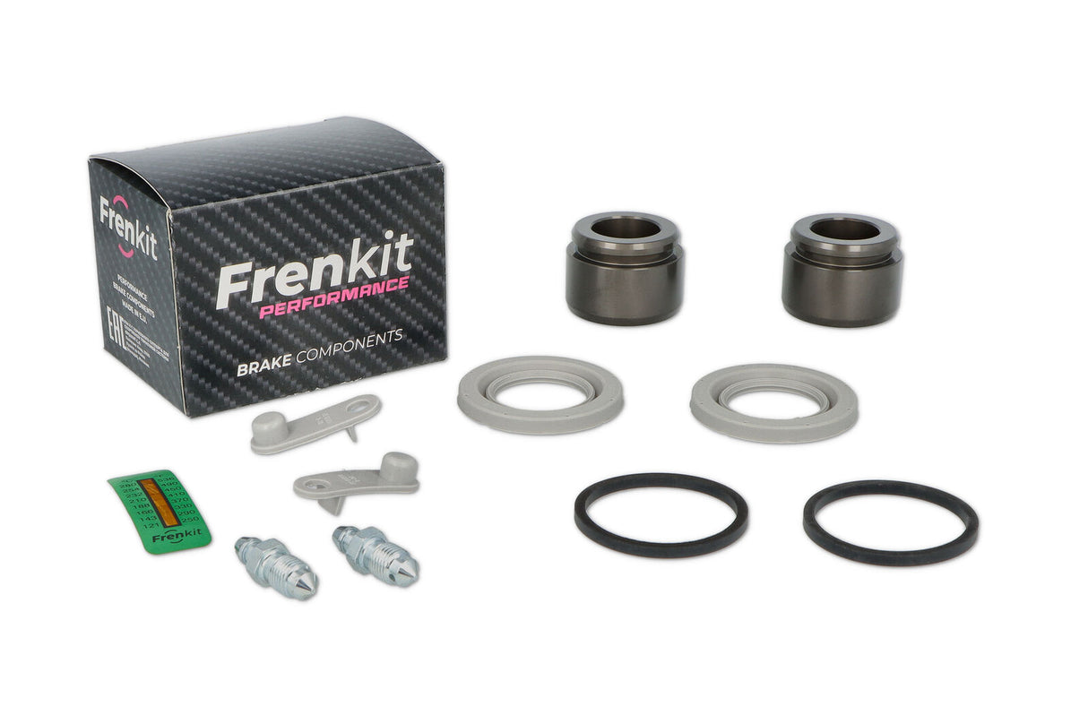 Frenkit Performance Brake Caliper Piston & Seal Rebuild Kit Mitsubishi Lancer Evo 5-X/Nissan 350Z/Civic Type R FK8 (Rear, Brembo 40mm) 674006