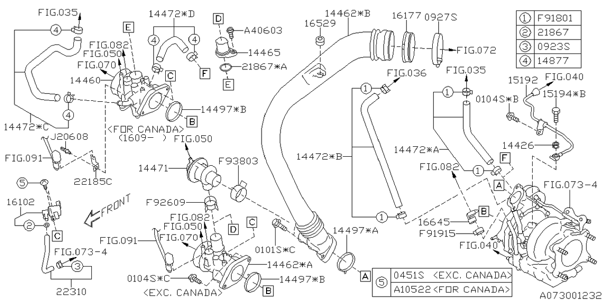 Subaru Genuine Engine Coolant Bypass Pipe Clamp