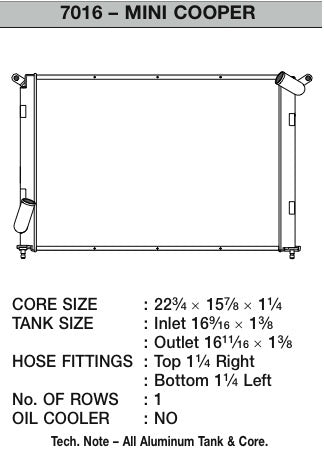 CSF Racing 1-Row 31mm Ultra High Performance Aluminium Radiator