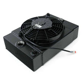 CSF Racing 2-Row 3.5" King Cooler Drag Radiator w/9" Spal Fan Black