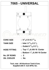 CSF Racing 2-Row 3.5" King Cooler Drag Radiator w/9" Spal Fan Black