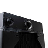 CSF Racing 2-Row 3.5" King Cooler Drag Radiator w/9" Spal Fan Black