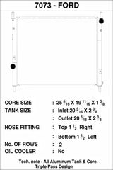 CSF Racing 2-Row Triple Pass 42mm Race Spec Aluminium Radiator