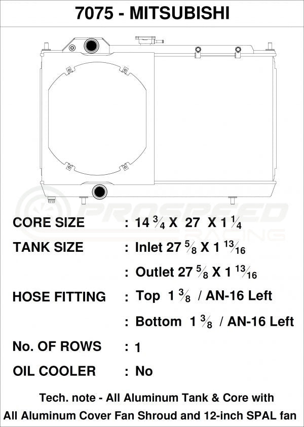 CSF Racing 1-Row 31mm Ultra High Performance Aluminium Radiator w/12" Fan & Shroud