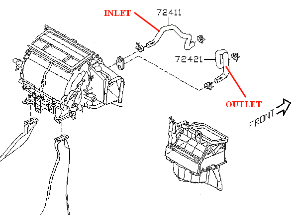 Subaru Genuine Coolant Hose Heater Outlet
