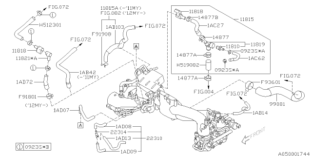 Subaru Genuine Vacuum Hose