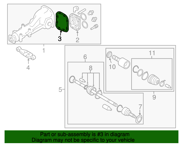 Subaru Genuine R180 Differential Carrier Gasket