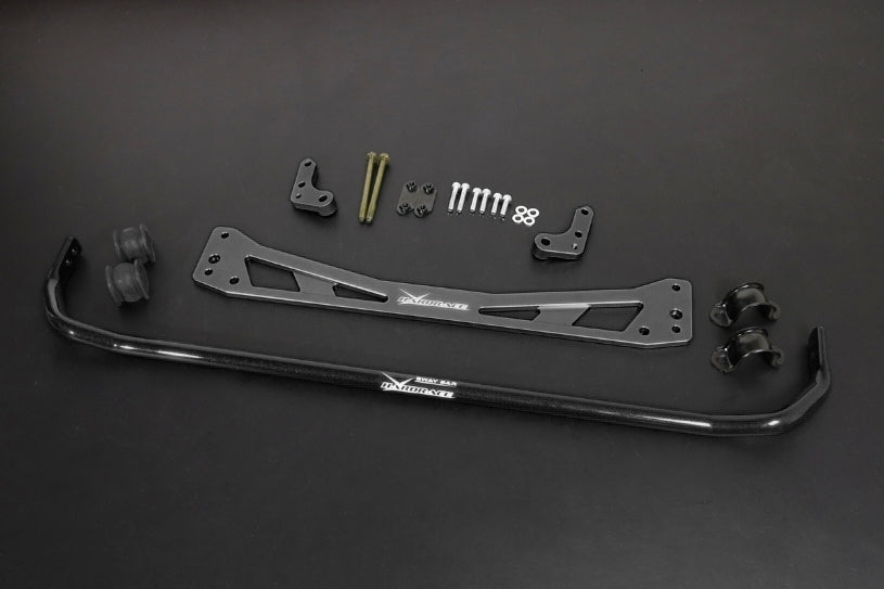 Hardrace 25.4mm Rear Sway Bar + Subframe Brace Set - Black ED Coated